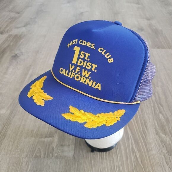 OTTO Other - Vintage VFW District 1 Past Commanders Club Adjustable Trucker Snapback Hat Cap